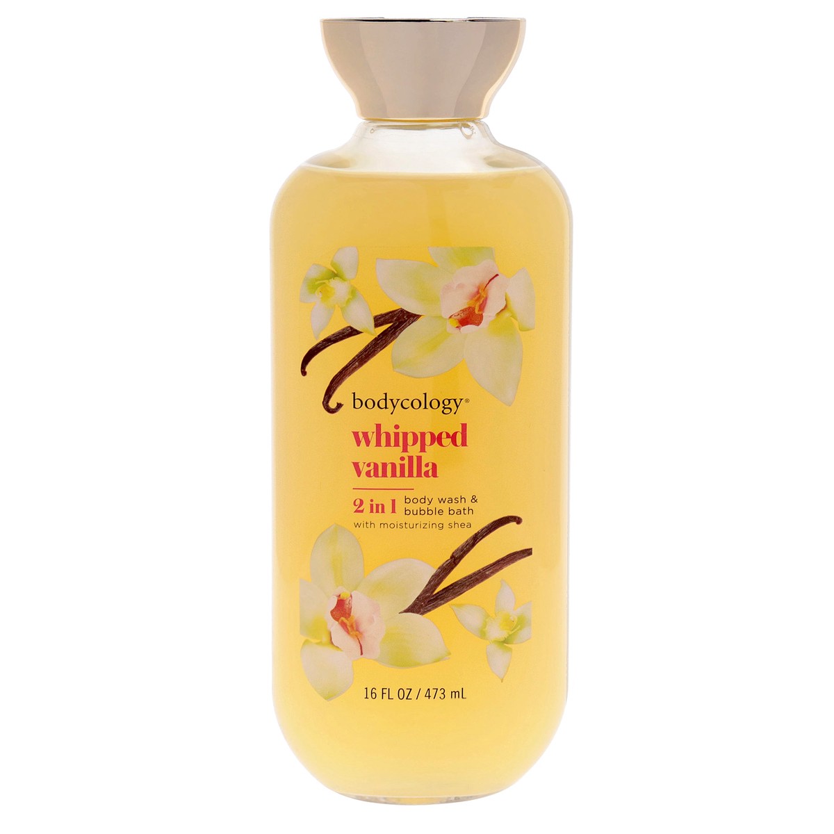 Bodycology 2 in 1 Body Wash and Bubble Bath - Whipped Vanilla by Bodycology for Women - 16 oz Body Wash