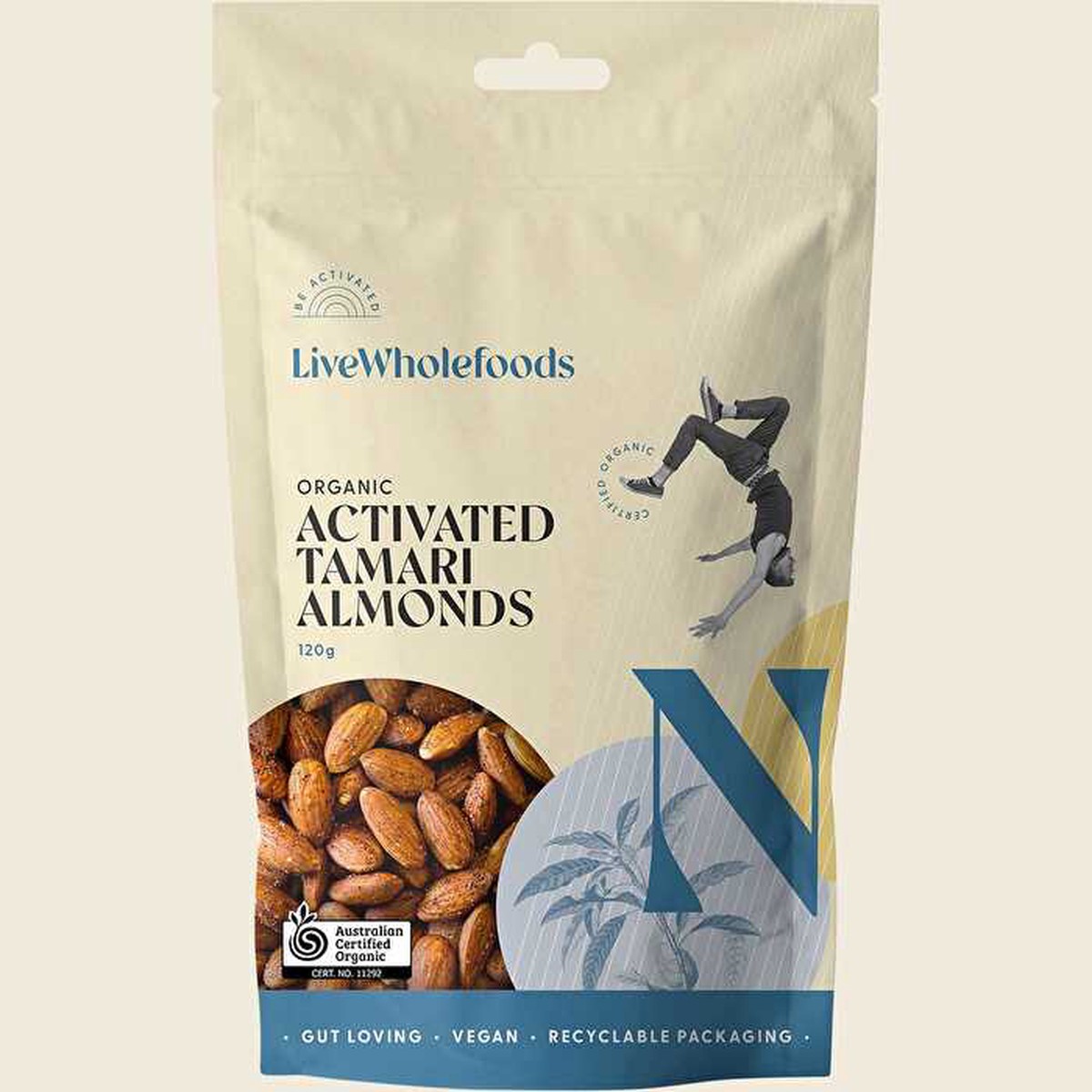 Live Wholefoods Organic Activated Tamari Almonds 120g